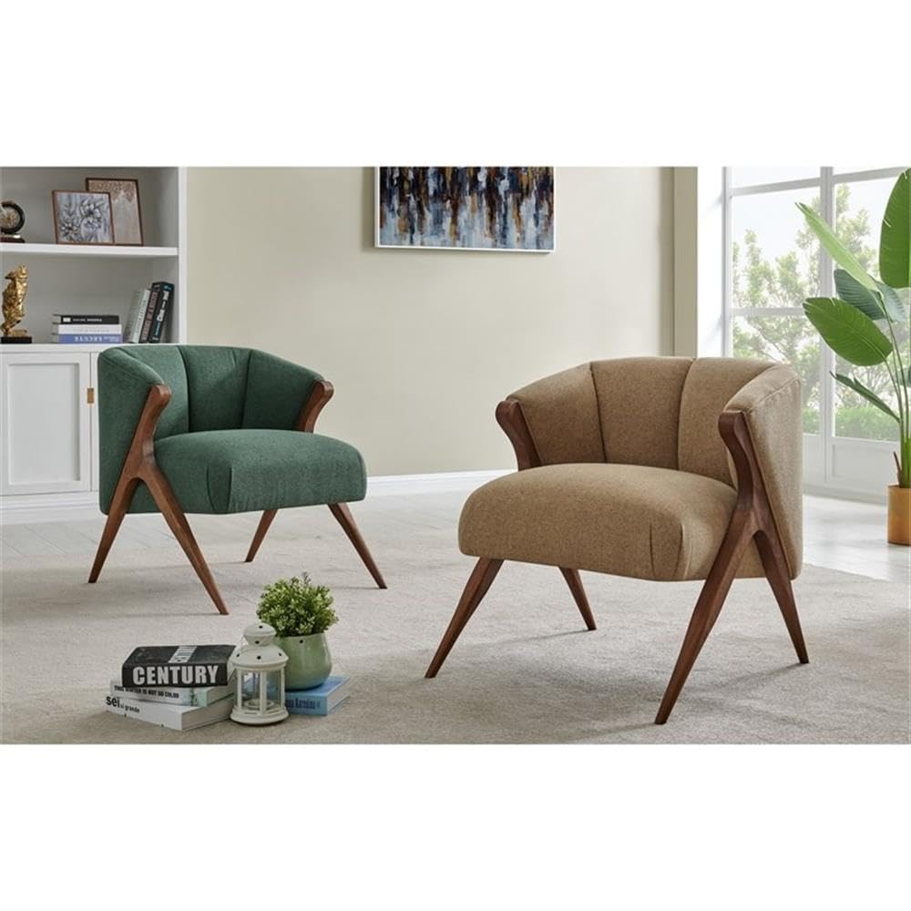 Npd Furniture And More Florence Fabric Accent Chair, Green